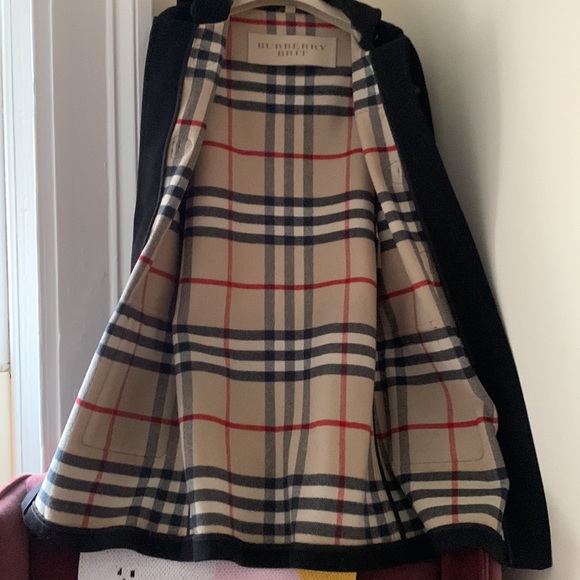 Burberry Black Wool Hooded Duffle Coat size US 2 - Picture 8 of 13